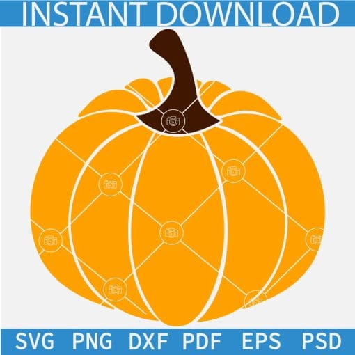 Orange Pumpkin SVG, Plain Pumpkin Colored SVG