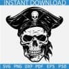 Happy Pirates Skull with Hat Svg,