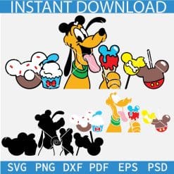 Pluto Snacks Layered SVG, Pluto Disneyland Snacks svg, Dog Pluto Snacks SVG