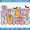 Retro Spooky Nurse SVG, Halloween Nurse SVG, Spooky Nurse Retro Text SVG
