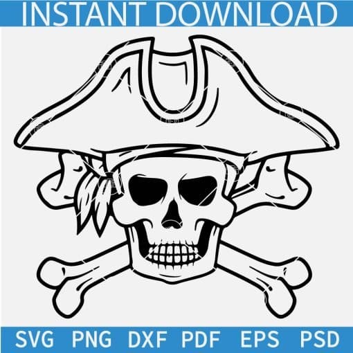 Pirates Skull & Crossbones SVG