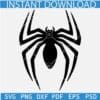 Spider silhouette SVG, Black Spider SVG, Halloween Spider SVG, Spider Facing Up SVG