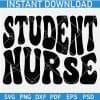 Student Nurse Retro Wavy Text SVG PNG