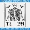 Taylor Swift Skeleton T.S 1989 SVG, Funny 1989 Skeleton Album Cover Taylor Version SVG