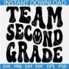 Team Second Grade Retro Wavy Text SVG
