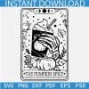 The Pumpkin Spice Skeleton SG, The Pumpkin Spice Tarot Card SVG, Latte Funny Tarot Reading Card SVG