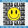 Third Grade Happy Face SVG