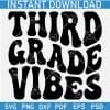 Third grade vibes Retro Wavy Text SVG