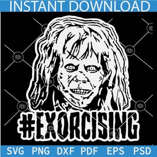 #exocisingsvg, Exorcist Horror Movie Character SVG, Halloween Movie Hollywood SVG