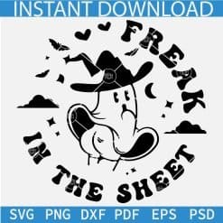 Freak in the sheet Girl Ghost SVG