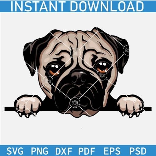 Peeking Colored Dogs Mega Bundle SVG