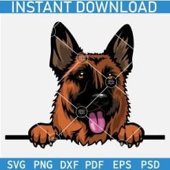 Peeking Colored Dogs Mega Bundle SVG