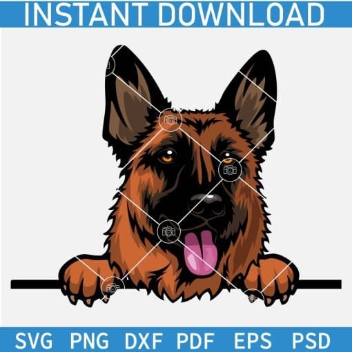 Peeking Colored Dogs Mega Bundle SVG