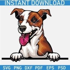 Peeking Colored Dogs Mega Bundle SVG