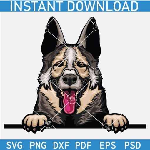 Peeking Colored Dogs Mega Bundle SVG
