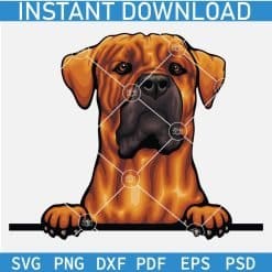 Peeking Colored Dogs Mega Bundle SVG