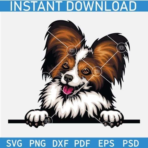 Peeking Colored Dogs Mega Bundle SVG