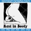 Rest in my Booty Skull SVG, Skull Under Booty SVG, Halloween Skull and Butt SVG
