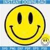 Happy Face with Yellow Background Layered SVG