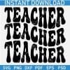 Retro Teacher Wavy Text Stacked SVG