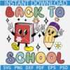 Back to School SVG, Peace Hand Sign Back to School, Book and Pencil Cartoon Back to School SVG