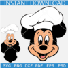 Chef Mickey Mouse Layered SVG, Disney with Chef Hat SVG, Mickey Head with chef Hat SVG