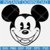 Classic Mickey Mouse Face Sketch SVG, Classic Mickey Mouse Face Digital File, Classic Disney Face SVG