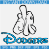 Dodgers Mickey hand SVG, Mickey Hand Dodgers SVG, Disney Dodgers Sports SVG
