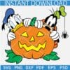 Duck and goofy pumpkin svg, Peeking Goofy and Duck SVG, Halloween Donald Duck SVG, Halloween Goofy Dog SVG