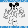 Franken Mickey SVG, Halloween Franken Mickey SVG, Mickey with Pumpkin Gift SVG
