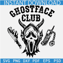 Ghostface Club Screaming Ghost SVG, Screaming Ghostface Club SVG, Halloween Ghostface Club SVG