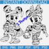 Halloween Mickey Minnie Mummy Bundle SVG, Halloween Disney Mummy with Pumpkin Bundle SVG
