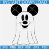 Halloween Mickey Mouse Ghost SVG, Ghost with Mickey Years SVG, Disney Ghost Sketch SVG