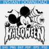 Halloween Mickey Winking SVG, Peeking Mickey Halloween Winking SVG, Mickey with spider web Halloween SVG