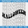 Halloween Retro Wavy Text SVG, Stacked Halloween Way Text SVG, Retro Halloween SVG
