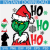 Ho Ho Ho Grinch SVG, Grinch Ho Ho Ho SVG, Grinch Snowflakes Ho Ho Ho SVG