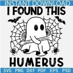 I Found this Humerus Spider Ghost SVG, I found this Humerus Ghost with Bone Sketch SVG