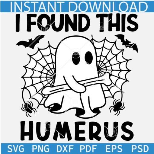 I Found this Humerus Spider Ghost SVG, I found this Humerus Ghost with Bone Sketch SVG