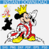 King Mouse SVG Layered, Mickey Mouse with Crown SVG, Disney King Layered SVG
