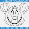Mickey Mouse Jack-O-Lantern SVG, Disney Jack-O-Lantern SVG, Pumpkin Mickey Jack-O-Lantern SVG