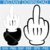 Mickey Mouse Middle Finger Layered  SVG, Disney Middle Finger SVG, Minnie Middle Finger SVG