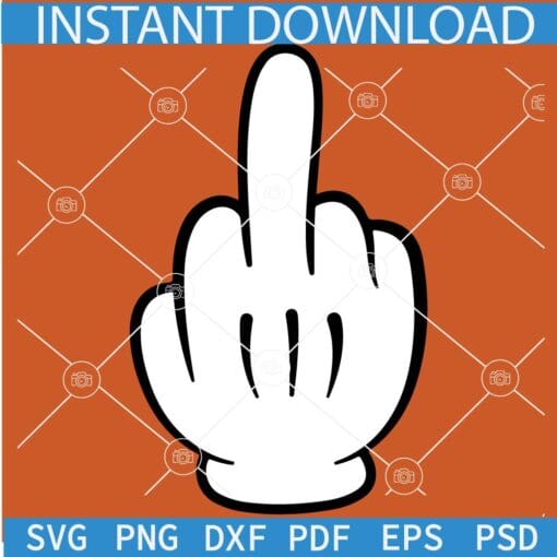 Mickey Mouse Middle Finger Layered  SVG, Disney Middle Finger SVG, Minnie Middle Finger SVG