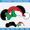 Minnie Ears With Santa Hat Layered SVG, Minnie Mouse Ears With  Bow and Santa Hat SVG, Christmas Minnie Ears SVG