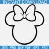 Minnie Mouse Head Outline SVG, Minnie Ears Outline SVG, Disney Head Sketch SVG, Minnie Sketch SVG