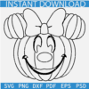 Minnie Mouse Jack-O-Lantern SVG, Pumpkin Minnie Jack-O-Lantern SVG, Halloween Pumpkin Jack Olantern SVG
