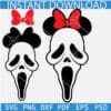 Minnie Scream Ghost Face svg, Disney Ghost Face Screaming SVG, Halloween Ghost Scream Mickey svg