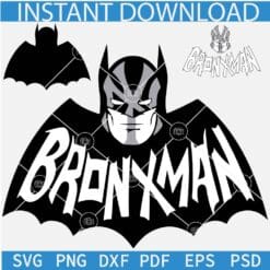 New York Bronxman Batman SVG, New York Yankees Batman Baseball SVG PNG DXF EPS