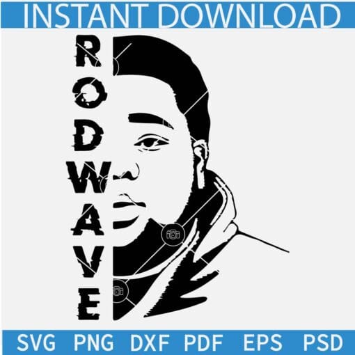 Rod Wave Rapper Face Monogram SVG, Vintage Rod Wave SVG,  Rod Wave Nostalgia SVG