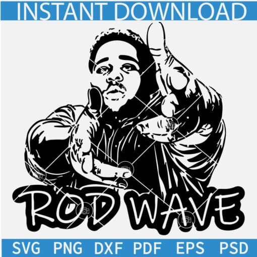 Rod Wave Rapping SVG, Rod Wave Rapper SVG, Rod Wave Nostalgia SVG, Rod Wave Singer SVG PNG EPS DXF