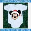 Santa mickey smiling SVG, Happy Mickey Mouse with Santa Hat SVG, Disney Heat with santa Hat SVG, Christmas Mickey Mouse SVG